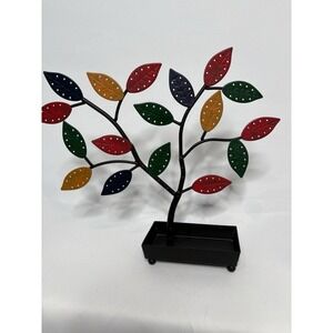 MyGift Metal Jewelry Tree Stand Earring Organizer Necklace‎ Organizer Black